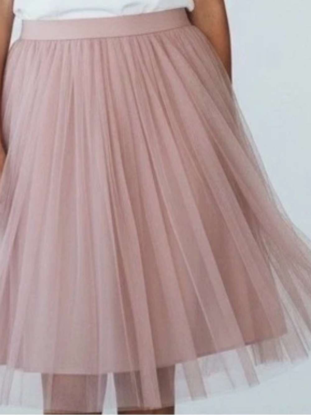Charlotte Russe Skirt Soft Pink Tulle Midi Skater Sz Small